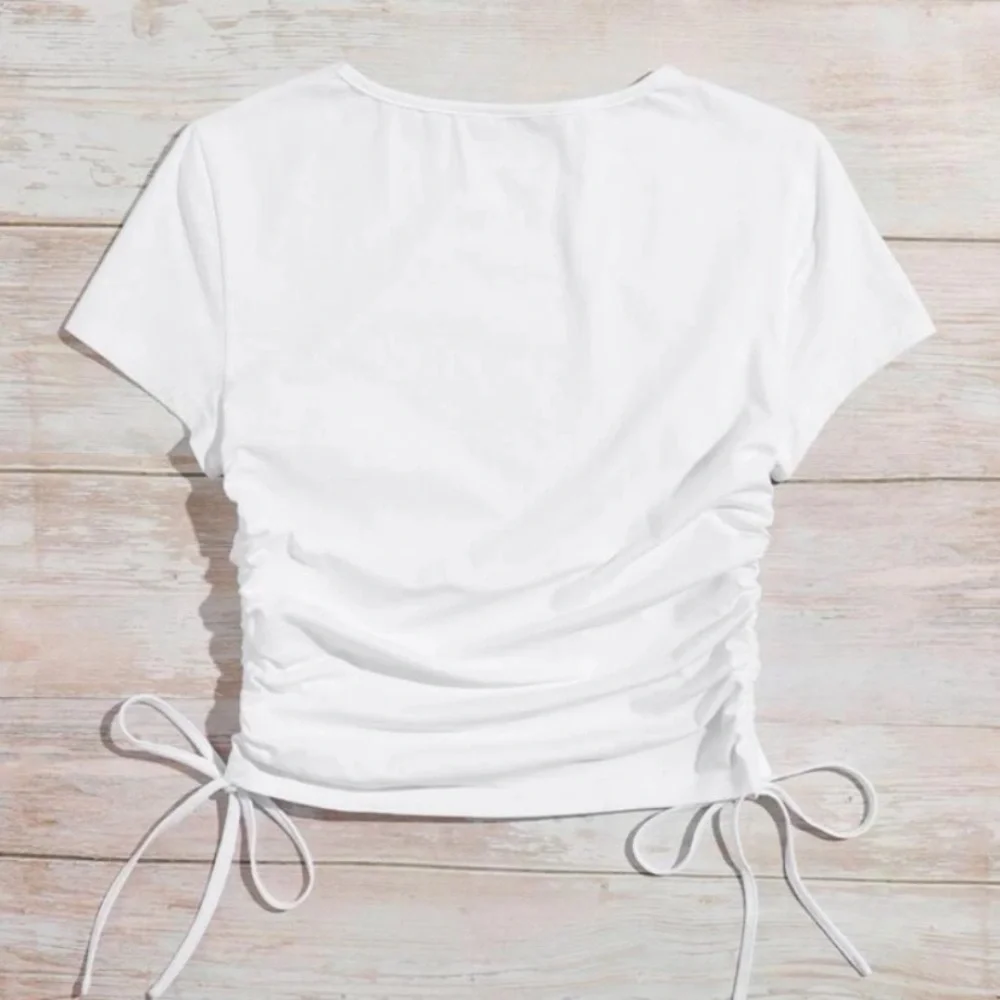 Drawstring Side Solid Tee Bundle - Picture 7 of 7